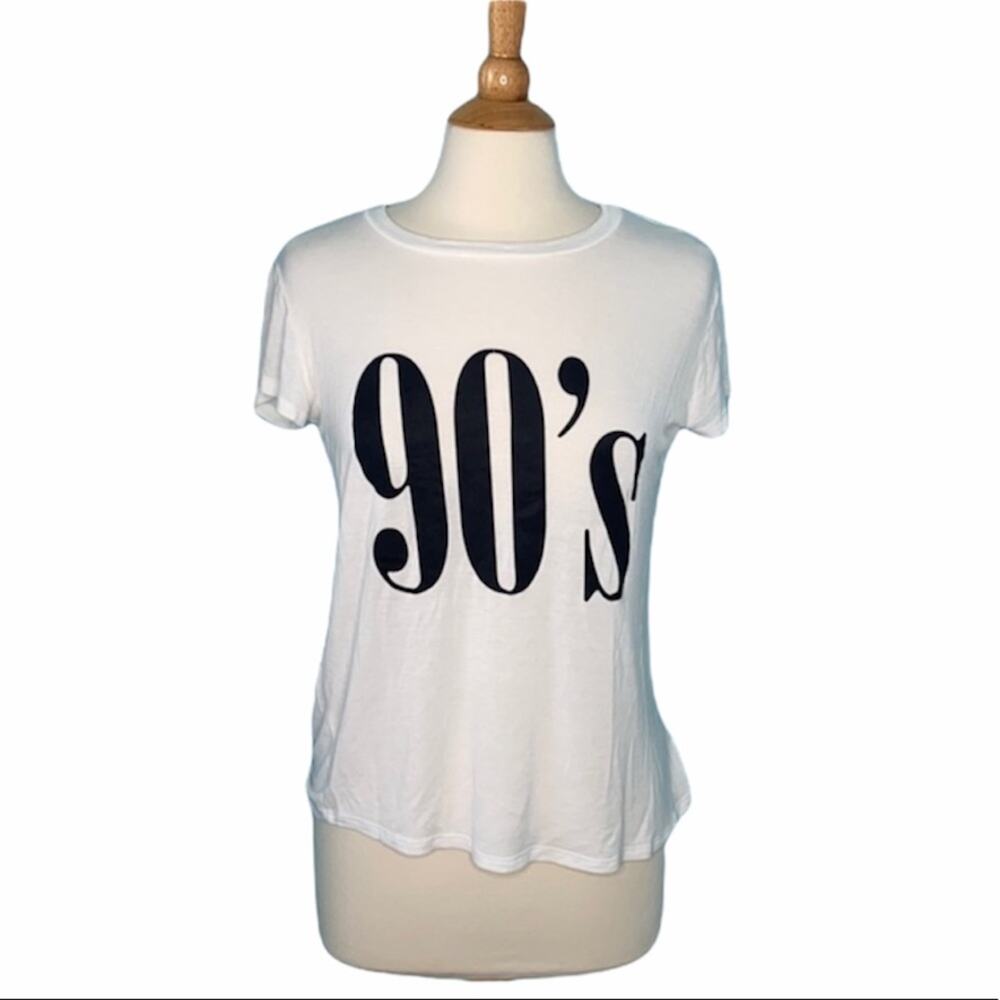 90’s Graphic Tee T-Shirt Minimalist Black White Vanilla Bay Classic Minimal Y10